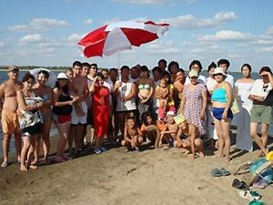 Калмыцкая церковь провела семейный лагерь на берегу Волги