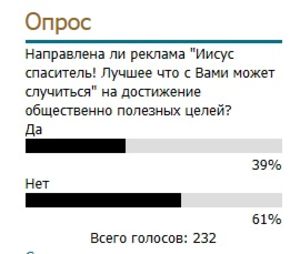 Надпись "Иисус Спаситель" на банерах / Реклама или нет?