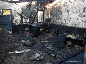 В Енакиево сгорел молитвенный дом христиан-адвентистов седьмого дня