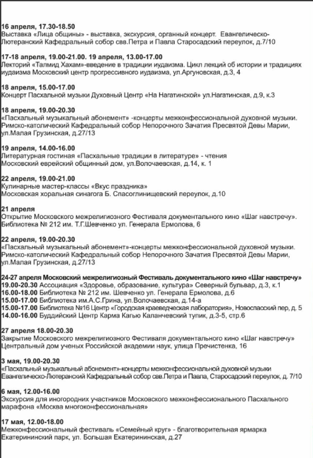 VII-й межконфессиональный Пасхальный марафон